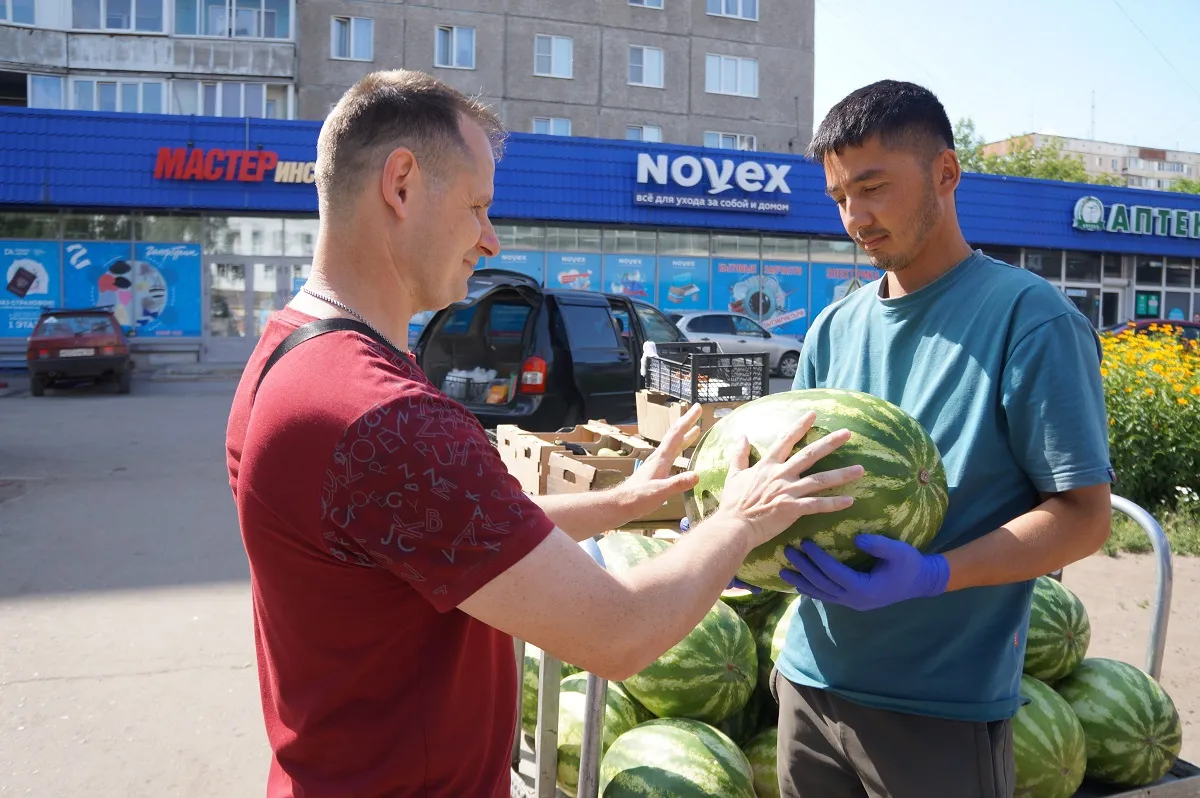 Зелёно-полосатые в городе: в Барнауле началась массовая торговля арбузами - Вечерний Барнаул, 13.07.2025